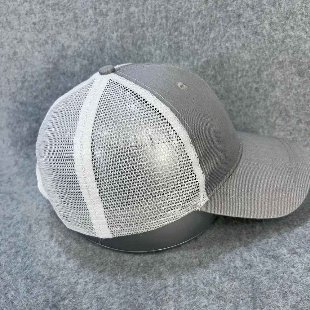Chevrolet Trucker Hat Snapback Gray White Mesh Back Cap